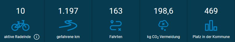 Stadtradeln 2024 Statistik